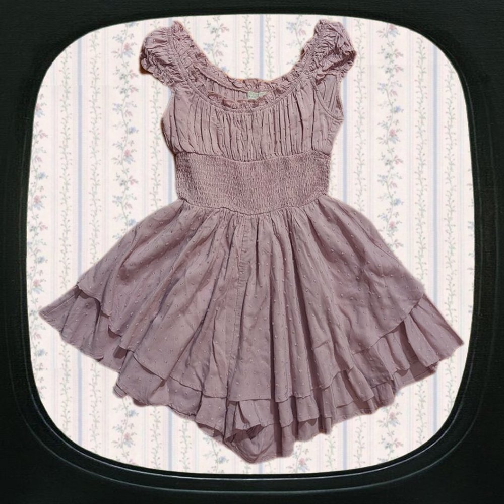 urban outfitters pastel mauve romper